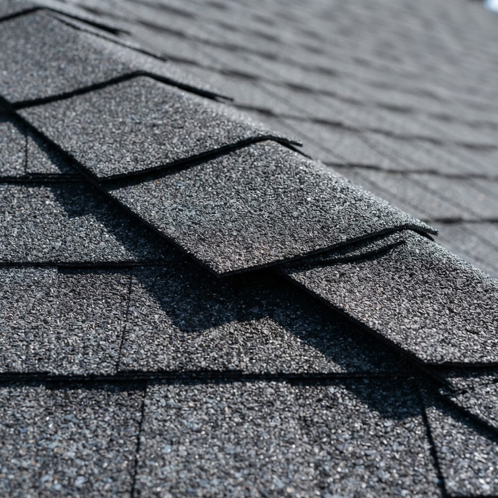 Close-up of premium CertainTeed architectural laminate shingles